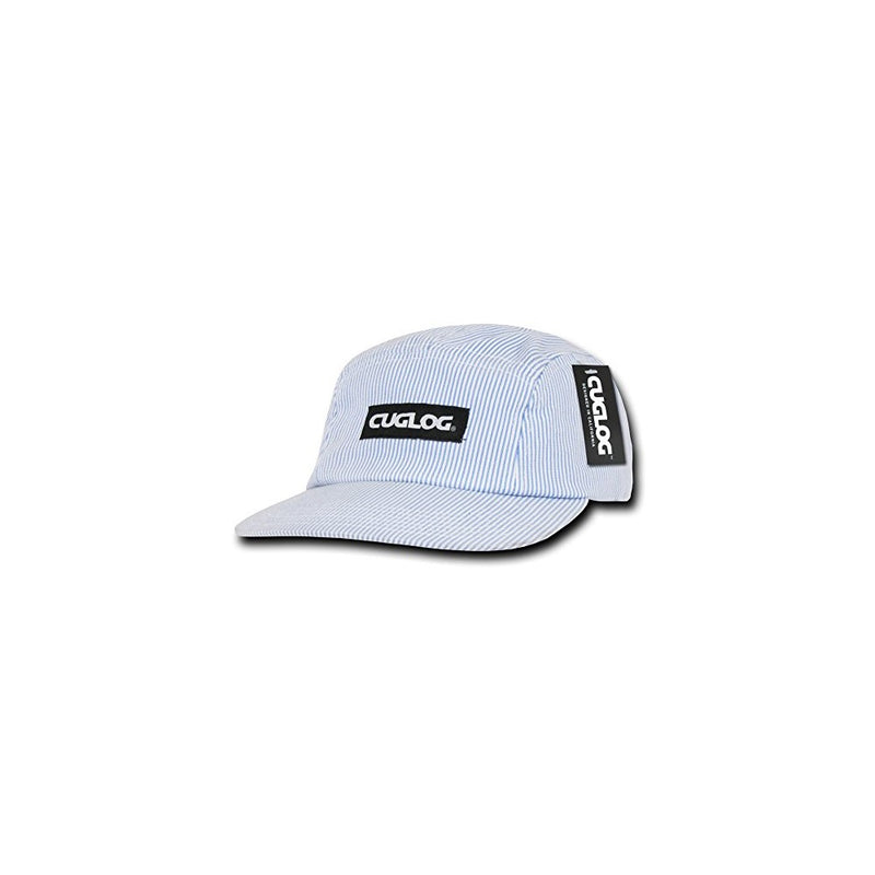 cuglog Seersucker 5 Racer Cap, Blue