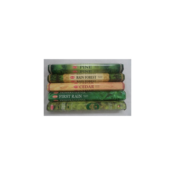 Hem Incense ForestCedarPineRain ForestFirst Rain 5 x 20, 100 Sticks