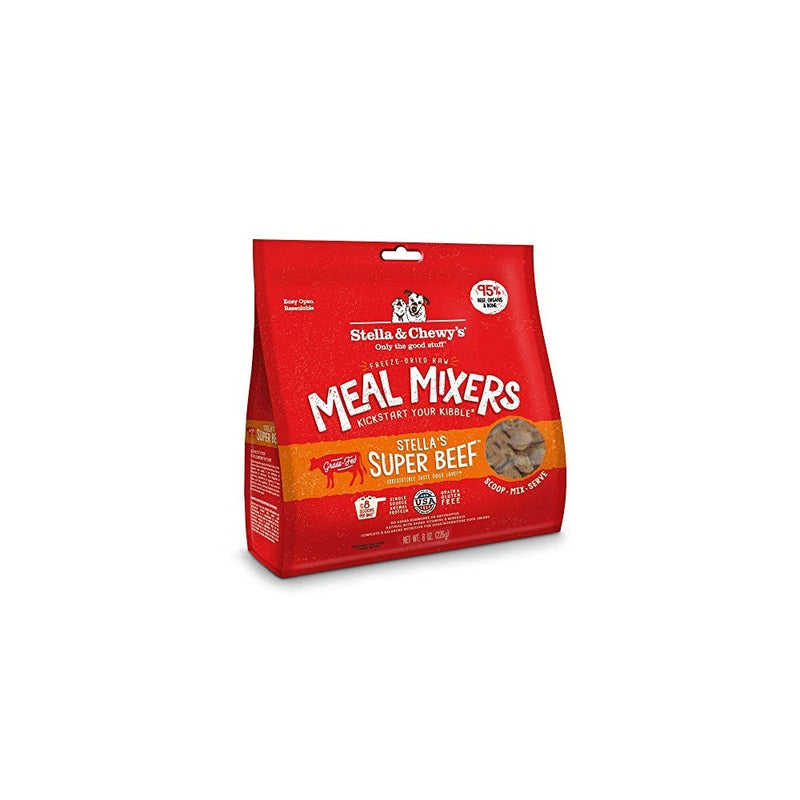 Stella & Chewy's Freeze-Dried Raw Super Beef Meal Mixers Grain-Free Dog Food Topper, 8 oz bag