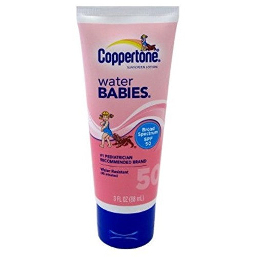 Coppertone Spf#50 Water Babies Lotion Tube, 3 oz./88 mL, Pack of 2