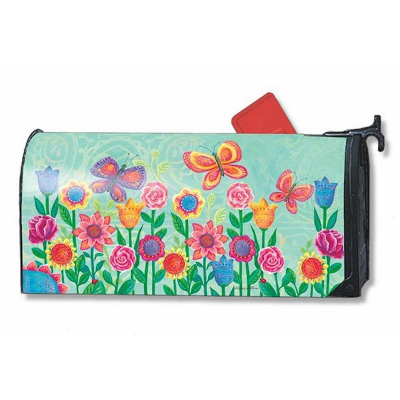 MailWraps Butterfly Garden Mailbox Cover #01117