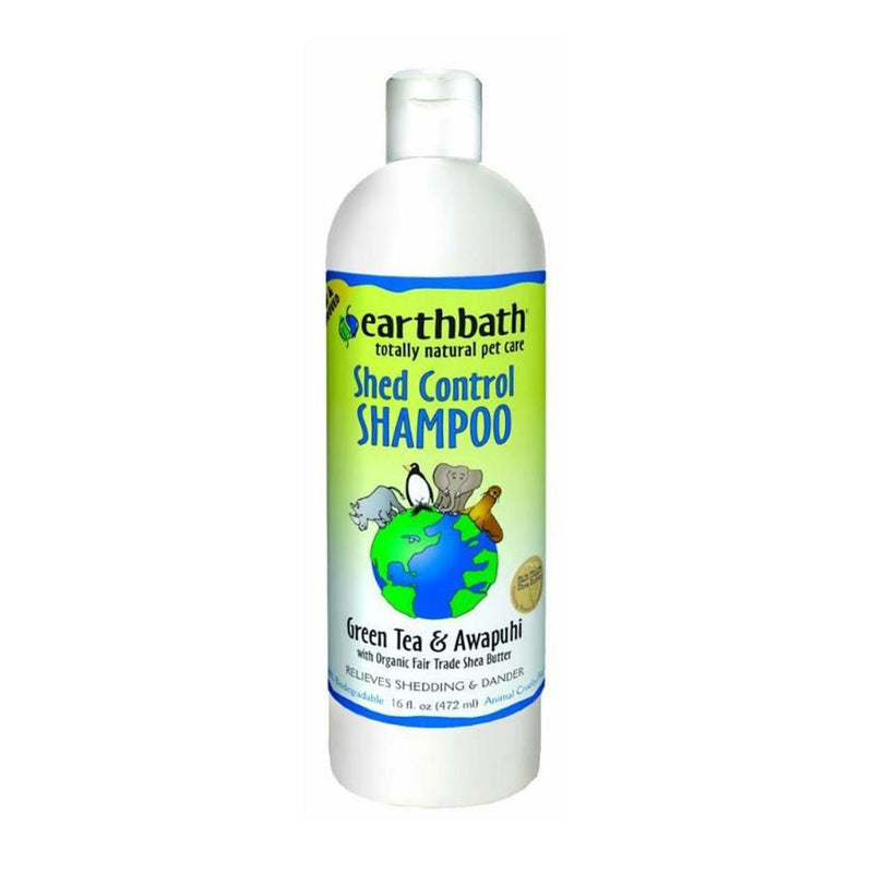 Earthbath All Natural Green Tea Shampoo Shed Control for Pets Dogs Cats, 16 oz