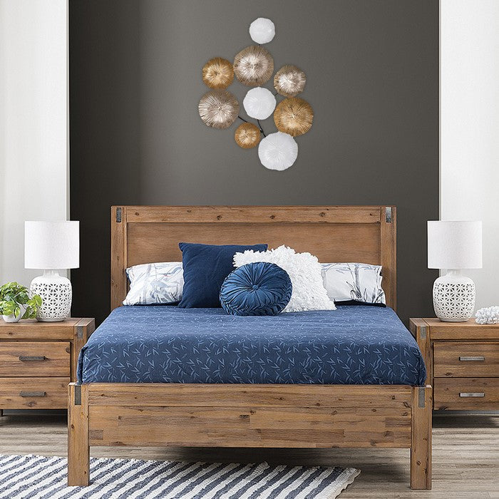 Metal Wall Accent with Unique Circle Shaped Cluster, Multicolor