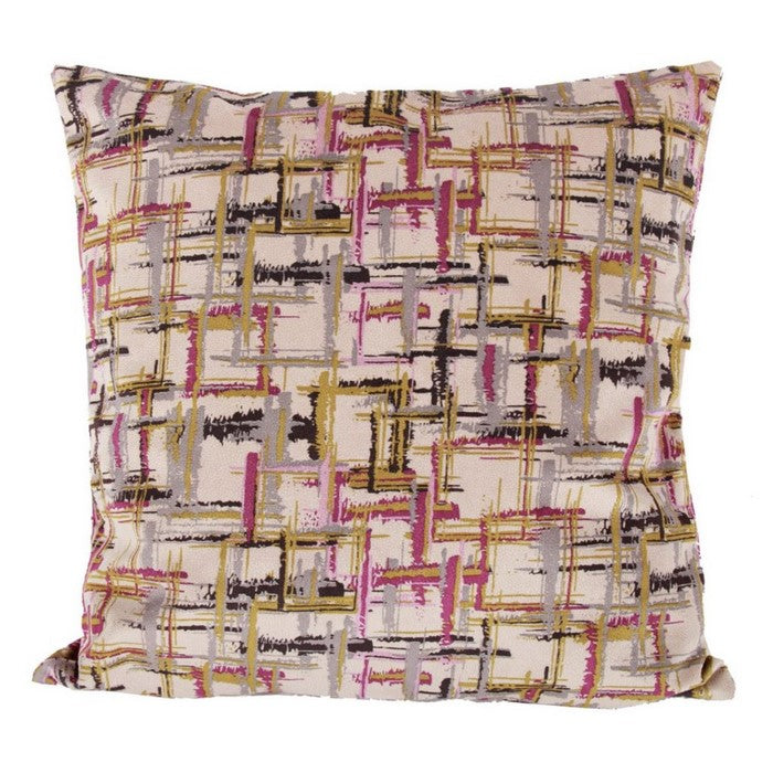 Fabric Accent Pillow in Geometric Pattern, Multicolor