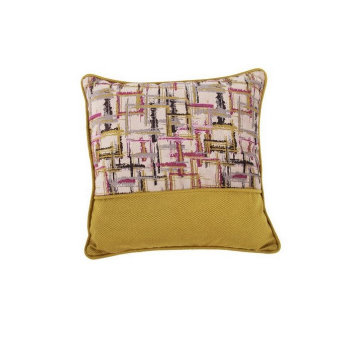 Fabric Reversable Accent Pillow in Geometric Pattern, Multicolor
