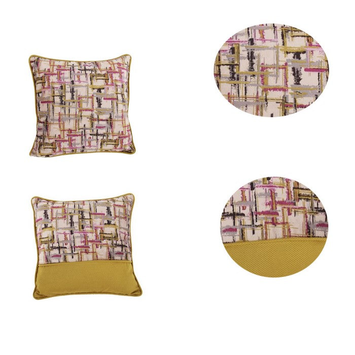 Fabric Reversable Accent Pillow in Geometric Pattern, Multicolor