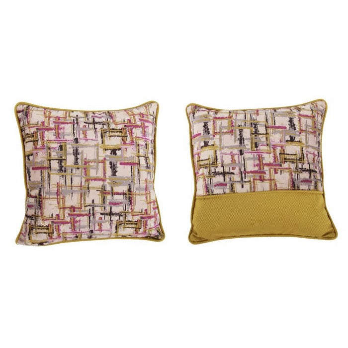 Fabric Reversable Accent Pillow in Geometric Pattern, Multicolor
