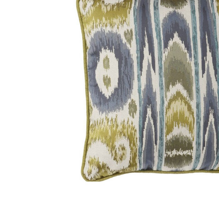 Woven Fabric Accent Pillow in Elegant Designer Pattern, Multicolor
