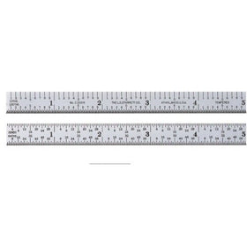Starrett C305R-6 Full Flexible Steel Rule With Inch Graduations, 5R Graduations, 6" Length, 1/2" Width, 1/64" Thickness