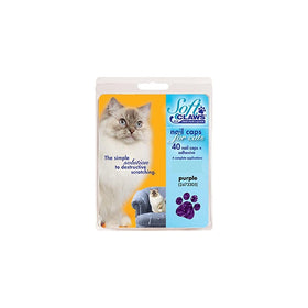 Feline Soft Claws Cat Nail Caps Take-Home Kit, Medium, Purple