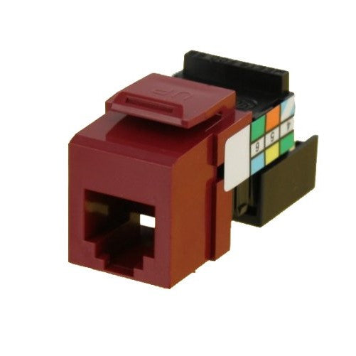 Leviton 41106-RR6 6P6C Voice Grade QuickPort Connector, Red