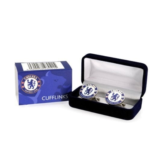 CHELSEA FC Official Players Cufflinks Blue Club Crest