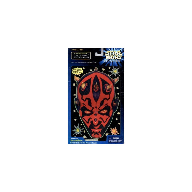 Star Wars Episode 1 Illuminations Glow-in-the-dark Darth Maul Action Wall Scenes