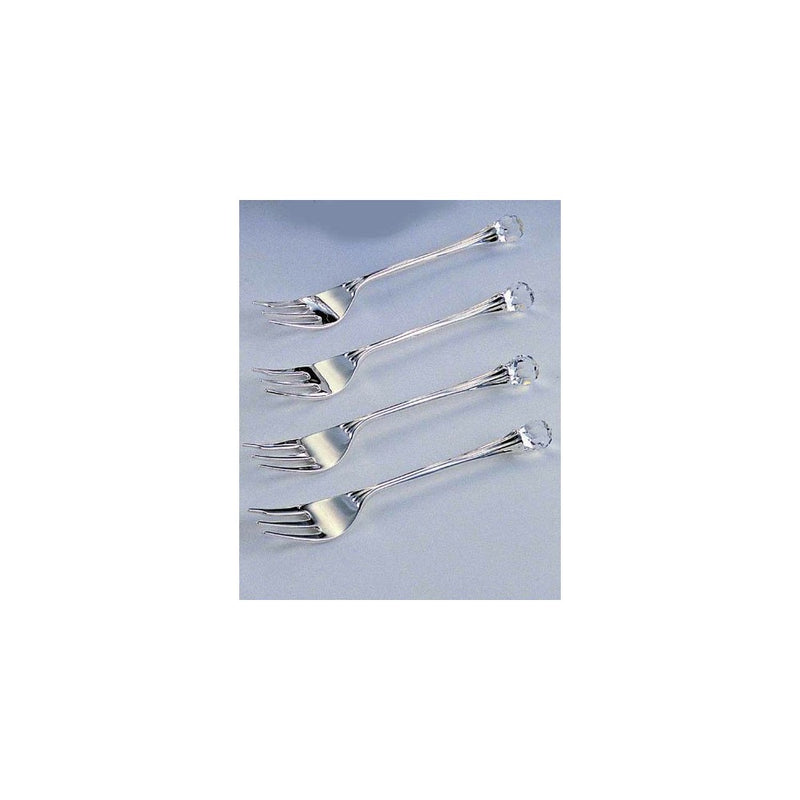 Elegance Silver Set of Silver Plated Fork With Crystal Tip