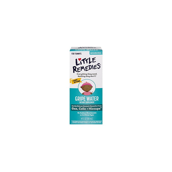 Little Remedies Gripe Water | Herbal Supplement | 4 oz. | Pack of 1 | Gently Relieves Stomach Discomfort from Gas, Colic, and Hiccups | Safe for Newborns