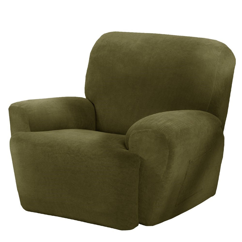 Maytex Collin Stretch 4-Piece Recliner Furniture Cover / Slipcover, Moss