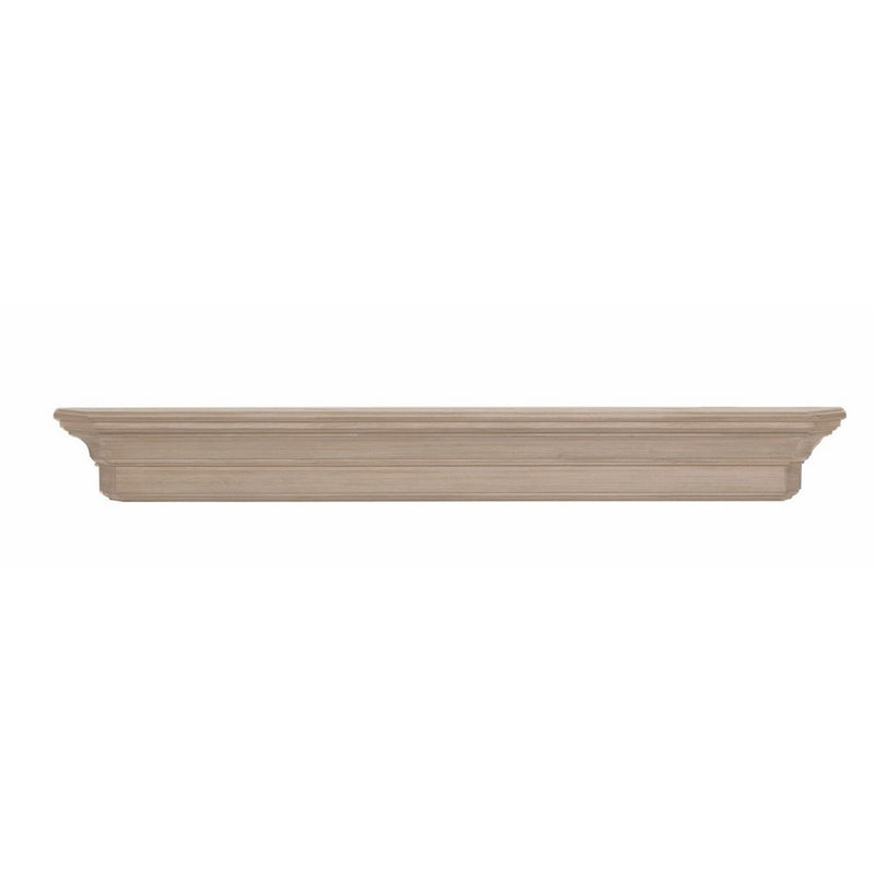 Pearl Mantels 490-60 Lindon Wood 60-Inch Fireplace Mantel Shelf, Unfinished