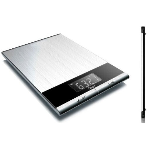 Ozeri Ultra Thin Professional Digital Kitchen Food Scale, in Elegant Stainless Steel