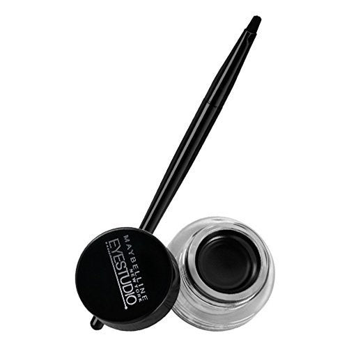 Maybelline Makeup Eyestudio Lasting Drama Gel Eye Liner, Blackest Black, Waterproof, 0.106 oz