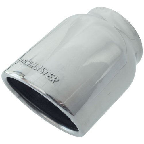 Flowmaster 15371 Exhaust Tip - 4.00 in. Rolled Angle Polished SS Fits 3.00 in. Tubing - weld on