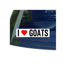 I Love Heart GOATS - Window Bumper Sticker