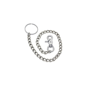 18" Chrome Steel Wallet Chain Trigger Snap Hook