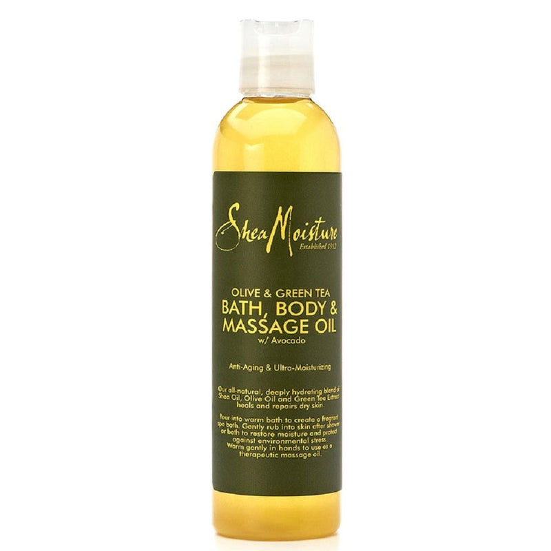 SheaMoisture Olive/Green Tea Bath, Body & Massage Oil, 8 Ounce