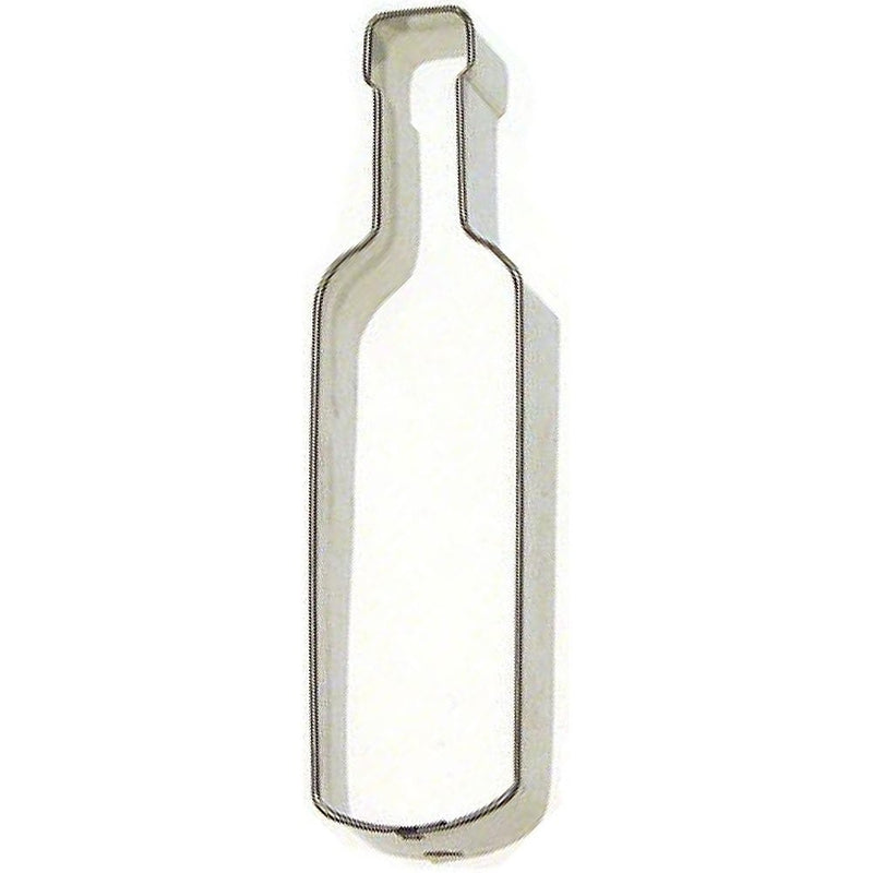Wine Bottle Cookie Cutter 5 in - Foose Cookie Cutters - US Tin Plate Steel - B1743