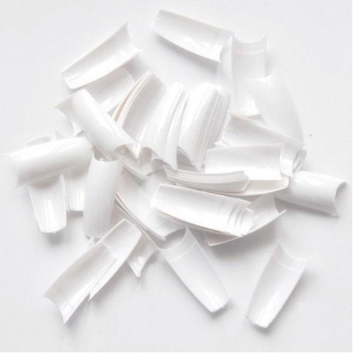 500pcs Lady White French Acrylic Style Artificial False Nails Half Tips