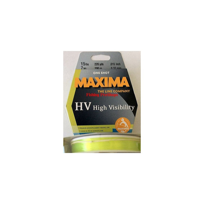 Maxima Fishing Line One Shot Spool, High Visibility Yellow, 15-Pound/220-Yard
