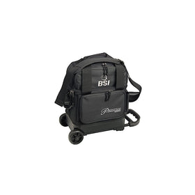 BSI Prestige Series Single Ball Roller Bag (Black/Silver Logo)
