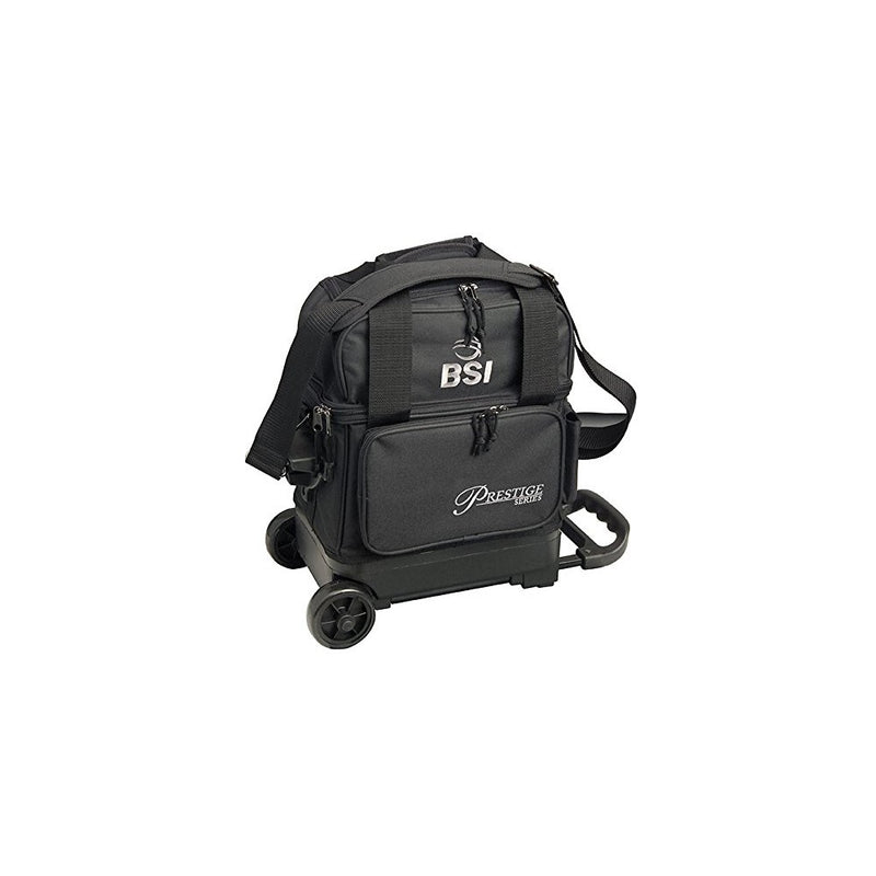 BSI Prestige Series Single Ball Roller Bag (Black/Silver Logo)