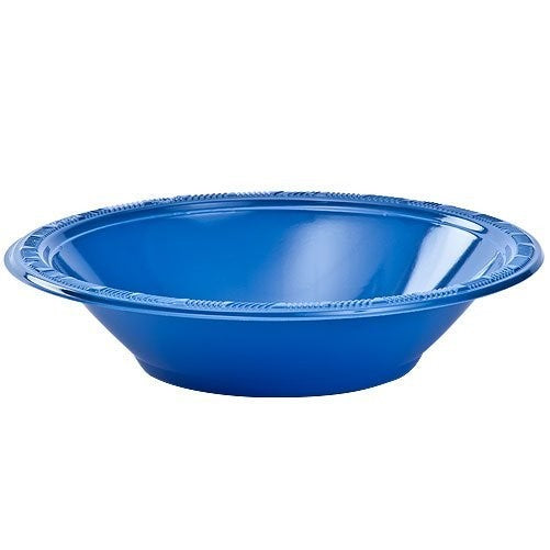 Hanna K. Signature Collection 50 Count Plastic Bowl, 12-Ounce, Blue