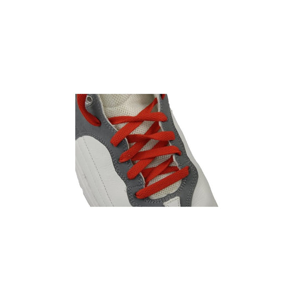 Flat Shoelaces Red 45" 7 Pr. Eyelets 8mm Width Sneakers Shoelace