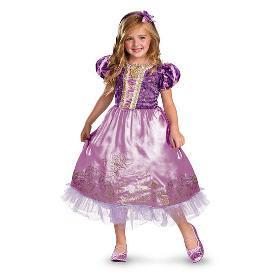 Disguise Disney's Tangled Rapunzel Sparkle Deluxe Girls Costume, 3T-4T