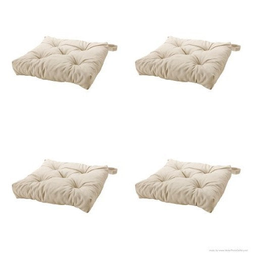 Ikeas MALINDA Chair cushion, light beige-4 Pack