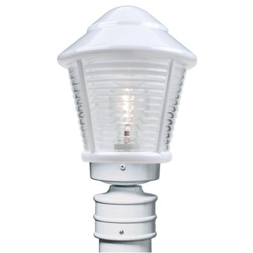 Besa Lighting 310053-POST 1X75W A19 Costaluz 3100 Series Post Mount Lighting Fixture, White Finish