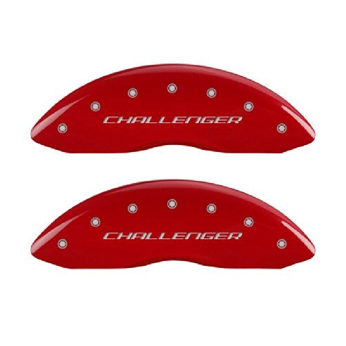 MGP Caliper Covers 12162SCBRRD Caliper Cover with Red Powder Coat Finish, (Set of 4)