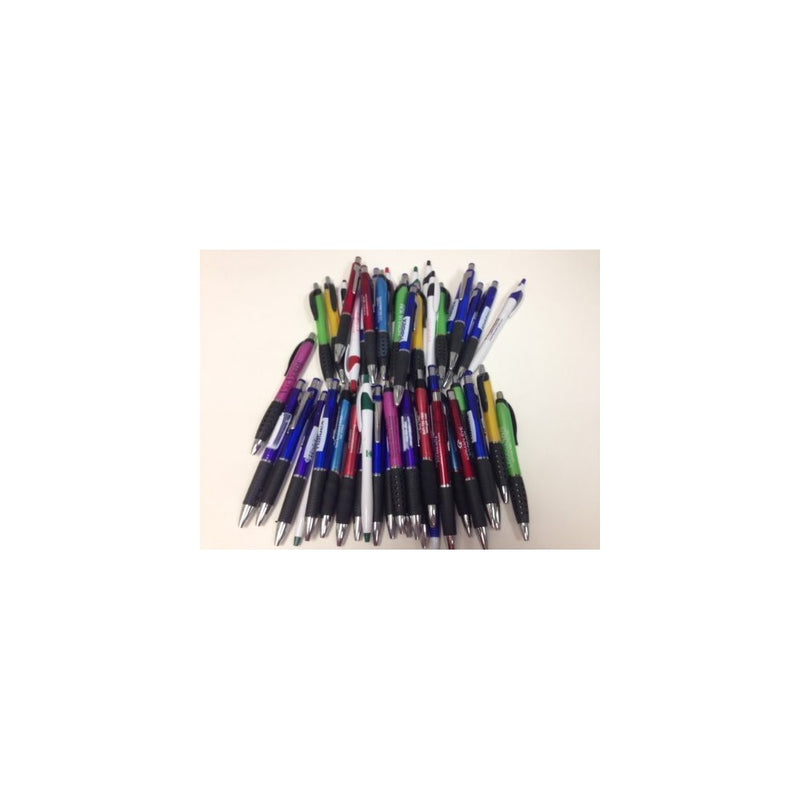 50 Wholesale Lot Misprint Ink Pens, Ball Point, Plastic, Retractable