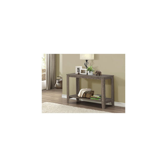 Monarch Specialties Dark Taupe Reclaimed-Look Sofa Console Table