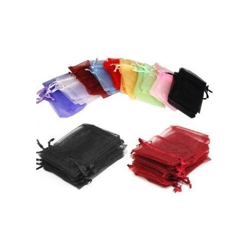 4x5" Assorted Colors Organza Jewelry Party Wedding Favor Gift Bags,pack of 100