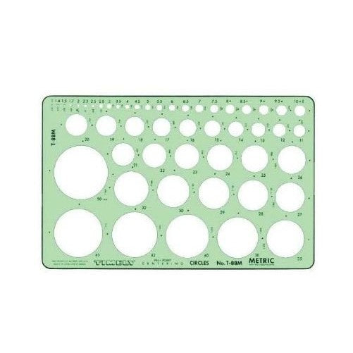 Timely 88TM Metric Circles Template