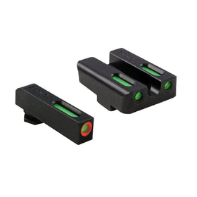 TRUGLO Tru Glo Brite-Site TFX Pro, Sight, fits Glk 17,17L,19,22,23,24,26,27,33,34,35,38,39, Tritium/Fiber-Optic, Day/Night Sight, 24/7 Brightness, Orange Ring on Front Sight