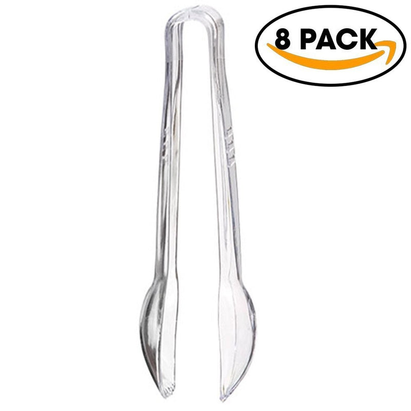 Clear Plastic Tongs, 6 1/2 (8)