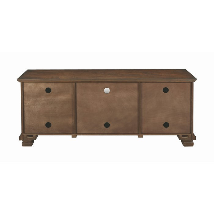 60 Inch Wooden TV Console with 2 Storage Compartments and 2 Door Cabinets, Brown