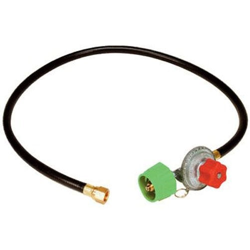 King Kooker 04502 High Pressure Adjustable Regulator with Type 1 Connection and Listed LP Hose with Female Flare Swivel