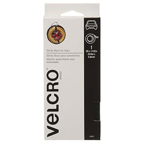 VELCRO Brand 90881 - Sticky Back for Auto - 2' x 1 1/2" Tape - Black