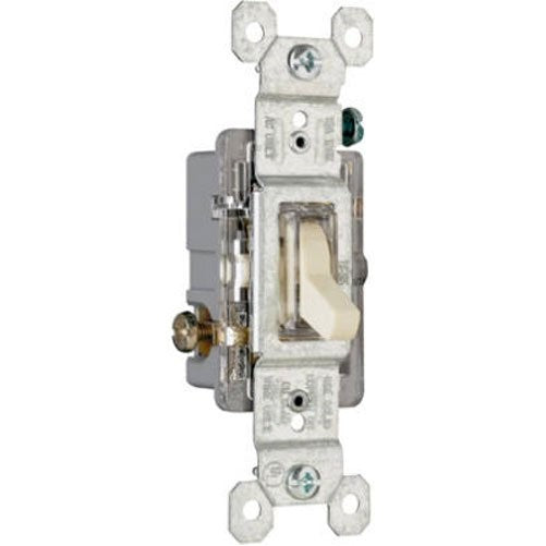 Legrand - Pass & Seymour 660ISLGCC10 Single Pole Lighted Toggle Switch 15-Amp 120-volt Grounded, Ivory