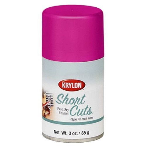 Krylon KSCS039 Short Cuts Aerosol Spray Paint, 3-Ounce, Hot Pink