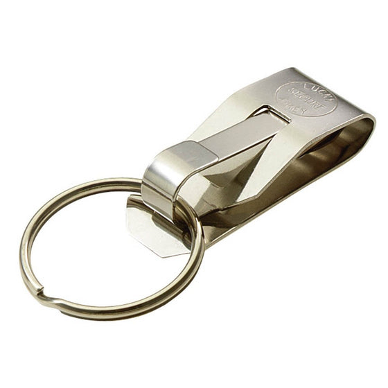 Lucky Line Secure-A-Key Clip-On Key Carrier, Stainless Steel, 1 Pack (40401) Secure Key Clip with Easy Access